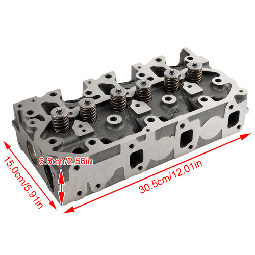 Yanmar 3TNV76 Engine CEL 40 loader backhoe, Gehl 283Z mini excavator,Gehl 140 whole loader,Komatsu PC22MR-3 PC26MR-3 and etc Complete Cylinder Head With Valve Spring & Full Gasket Kit Generic