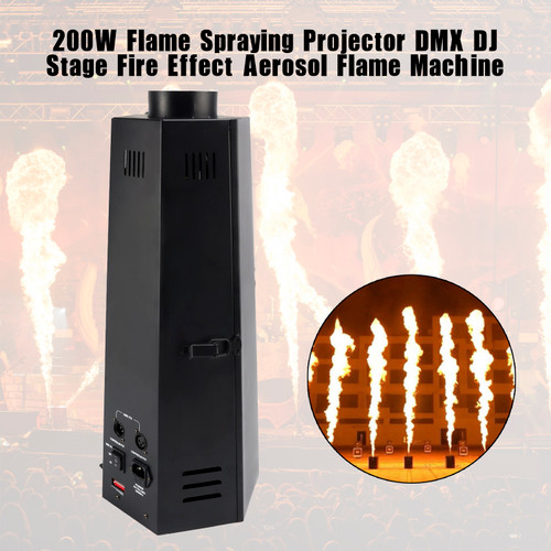200W Flame Spraying Projector DMX DJ Stage Fire Effect Aerosol Flame Machine For Party Holidays Events Activities Celebrate Festival