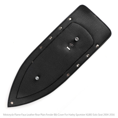 2004-2016 Harley Sportster XL883 Solo Seat Motorycle Flame Faux Leather Rear Plain Fender Bib Cover Generic