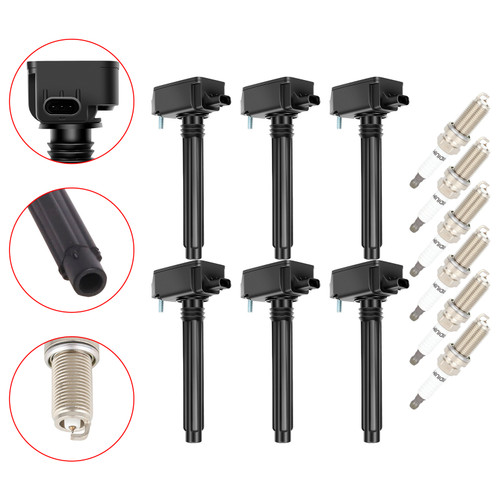 2016-2021 Dodge Durango 3.6L 6pcs Ignition Coil+Spark Plug UF807 Generic