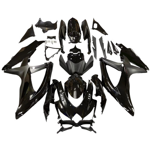 2008-2009-2010 Suzuki GSXR 600 750 All Black Suzuki Racing Amotopart Fairing Customs Fairing