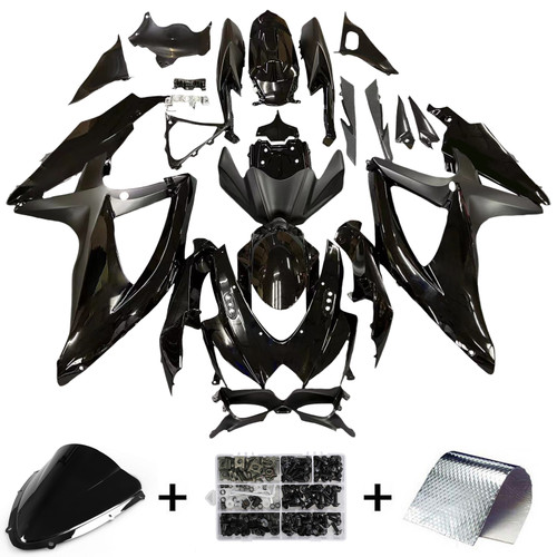 2008-2009-2010 Suzuki GSXR 600 750 All Black Suzuki Racing Amotopart Fairing Customs Fairing