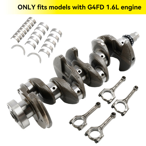 2012-2017 Hyundai Accent Kia Rio Soul G4FD 1.6L Engine Crankshaft & Rods & Bearing 20910-2BB03 Generic