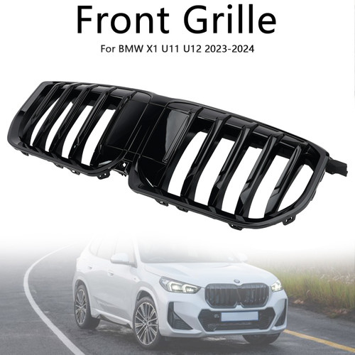 2023-2024 BMW X1 U11 U12 Front Bumper Kidney Grille Gloss Black Generic