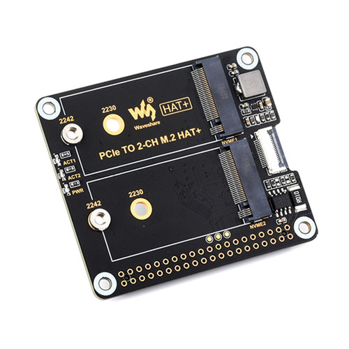 Raspberry Pi 5th Generation PCIe to Dual-Channel M.2 Adapter Board Nvme Protocol