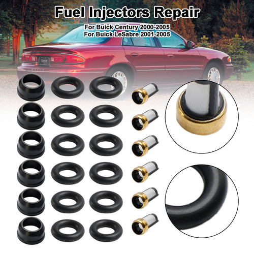 2000-2005 Buick Century LeSabre Park Avenue Regal Rendezvous 6* Fuel Injectors Repair Kit Generic