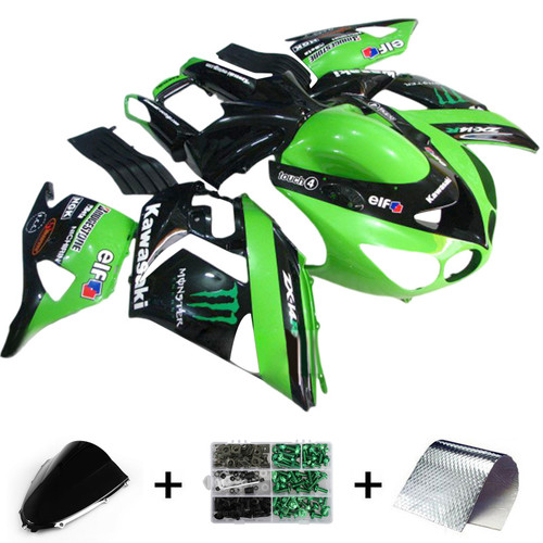 2006-2011 Kawasaki ZX14R ZZR1400 Injection Fairing Kit Bodywork Amotopart Fairing #135
