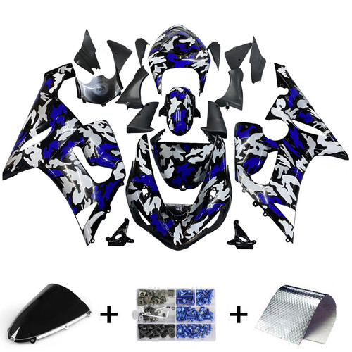 Injection Fairing Kit Bodywork Plastic ABS fit For Kawasaki ZX6R 636 2005-2006
