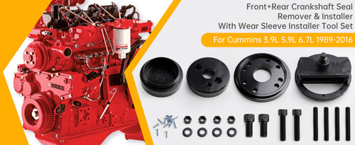 1989-2016 Cummins 3.9L 5.9L 6.7L Front+Rear Crankshaft Seal Remover & Installer Tool Generic
