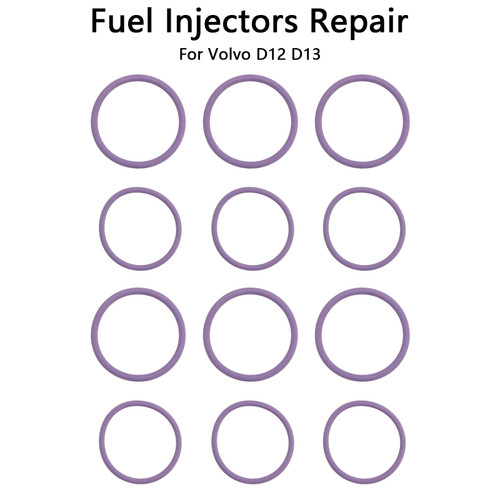 Volvo D12 D13 6PCS Fuel Injectors Seal O-Ring 20517502 Kit Generic