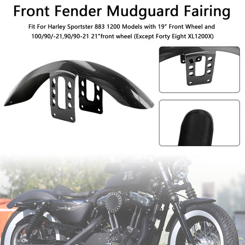 1988-up Sportster 883 1200 High Front Fender Mudguard Fairing Carbon Generic