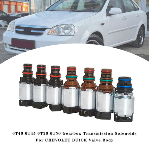 6T40 6T45 6T30 6T50 Gearbox 7*Transmission Solenoids For CHEVOLET BUICK Valve Body