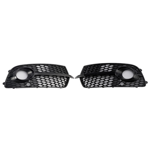 2013-2017 Audi Q5 S-Line SQ5 Front Bumper Fog Light Grille (Left & Right) 8R0807682N Gloss Black Generic