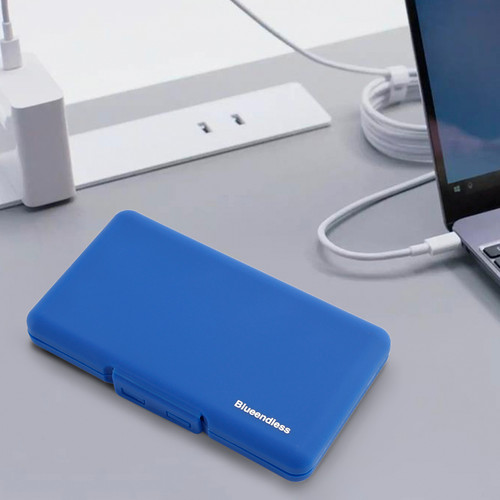M2 Hard Drive Protection Box Storage Box Solid State Drive Box Shockproof Waterproof PP Box Blue