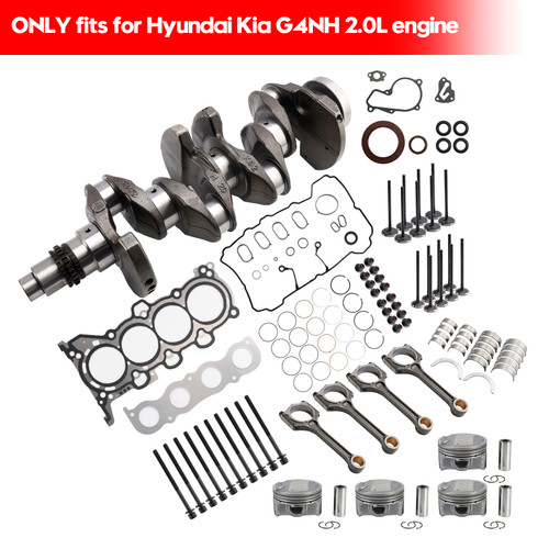 2018- Kia Forte Seltos Soul G4NH 2.0L Engine Overhaul Rebuild Kit Crankshaft Con Rods 22212-2E000 Generic