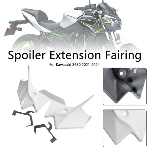 2021-2024 Kawasaki Z650 Spoiler Extension Fairing White Generic