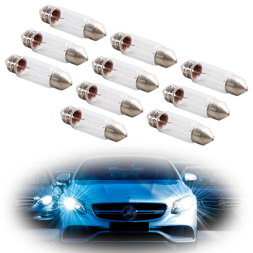 10PCS Car Light Tubular Lamp bulb C5W SV8.5 36MM 6418 12V 5W For OSRAM