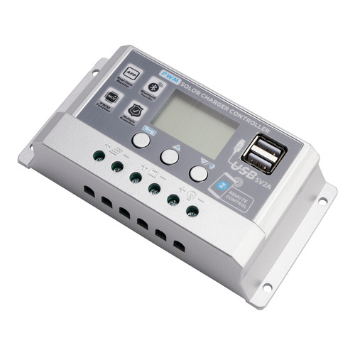 20A PWM Solar Controller Mobile APP Intelligent Control 12V24V Solar Controller Display Current Solar Street Light Controller 0V Start