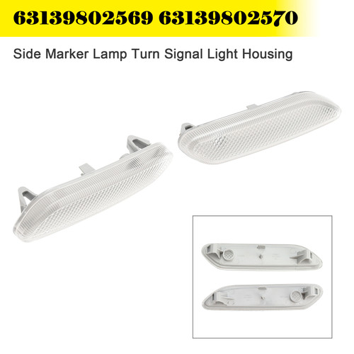 2012-2017 MINI R60 COUNTRYMAN R61 PACEMAN L+R Side Marker Lamp Turn Signal Light Housing White Generic