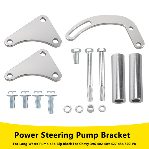 Chevy 396 402 409 427 454 502 V8 for Long Water Pump 454 Big Block Power Steering Pump Bracket Generic
