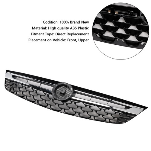 2015-2019 OPEL Front Bumper Grill Grille Black Chrome Generic