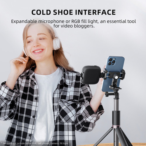 Multi-function Mobile Phone Holder 360 Degree Rotating Cold Shoe Interface Stand