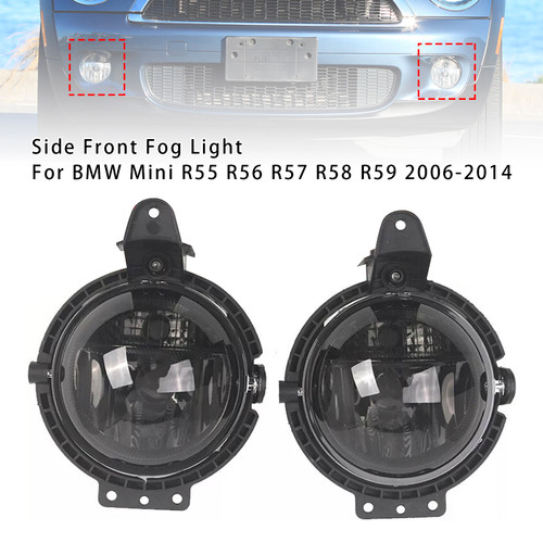 2007 onwards BMW Mini Clubman Pair Front Fog Light without Bulb 63172751295 Generic
