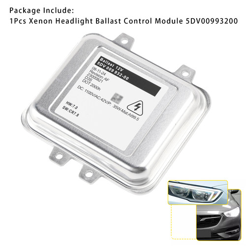 2013-2017 Vauxhall Insigni D3 XENON HEADLIGHT Xenon Headlight Ballast Control Module 5DV00993200 Generic