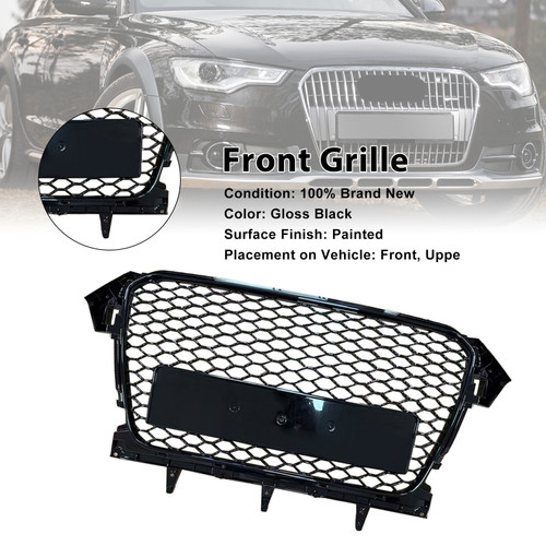 2013-2016 Audi A4 B8.5 RS4 Style Front Bumper Grill Gloss Black Generic