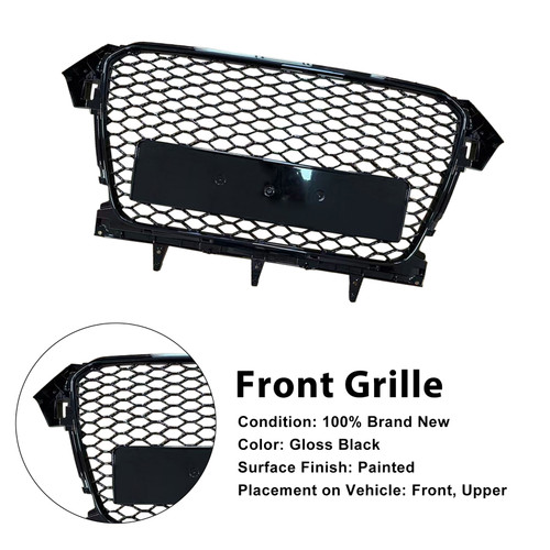 2013-2016 Audi A4 B8.5 RS4 Style Front Bumper Grill Gloss Black Generic