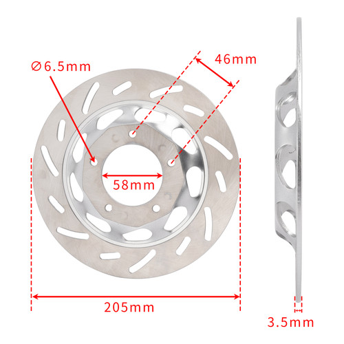 Honda CG 125 JH70 Front Brake Disc Rotor 205mm Generic