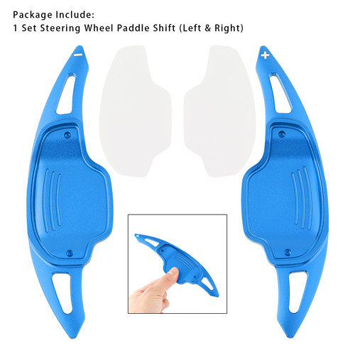 2012-2015 Chevrolet Camaro Steering Wheel Paddle Shifter Extensions Aluminium Blue Generic