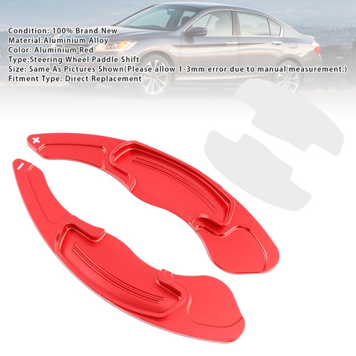 2013-2024 Honda CR-V Accord Civic Steering Wheel Paddle Shifter Extensions Aluminium Red Generic