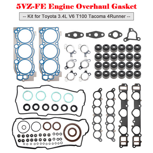 1995–2004 Toyota Hilux Engine Overhaul Gasket Kit 5VZ-FE Generic