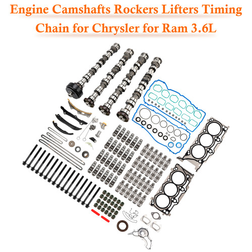 2013-2016 Dodge Ram 1500 3.6L V6 Engine Camshafts Rockers Lifters Timing Chain 5184377AG 5184378AG Generic