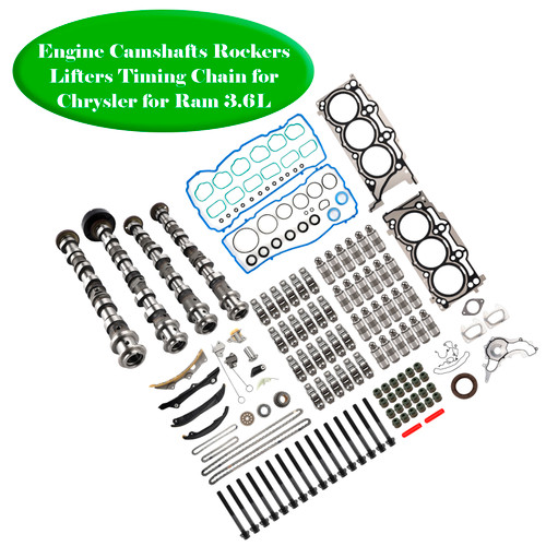 2014-2016 Dodge Ram ProMaster 3500 3.6L V6 Engine Camshafts Rockers Lifters Timing Chain 5184377AG 5184378AG Generic