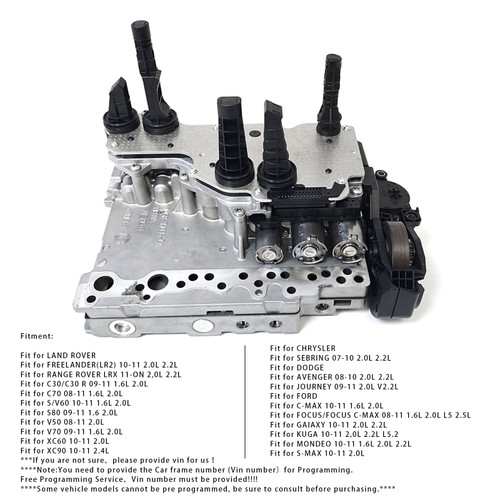 2010-2011 FREELANDER(LR2) 10-11 2.0L 2.2L Transmission Mechatronic Valve Body+TCM 7M5R-7H035-CA Generic