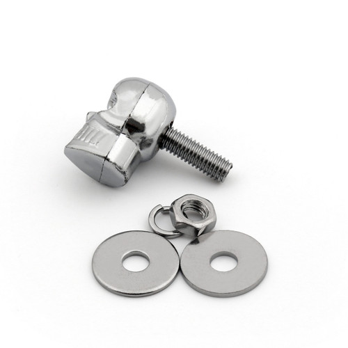 2PCs Skull License Plate Windshield Windscreen Bolts Screw, Silver