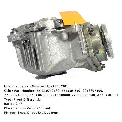 Mercedes-Benz Cls450 S63 S450 Front Axle Differential Assembly 2.47 Gear A2213307901 Generic
