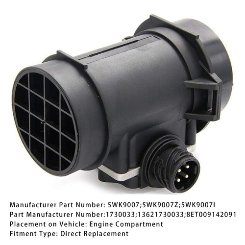 1997-2001 BMW 5 Series E39 520i Touring Mass Air Flow Meter Sensor 5WK9007 Generic