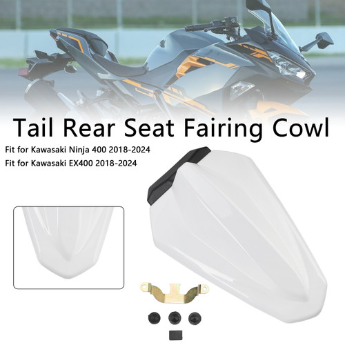2018-2024 Kawasaki Ninja 400 Racing Tail Rear Seat Fairing Cowl White Generic