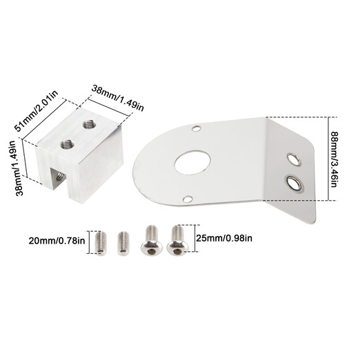 45 Degree Watermelon Light Mount Frame Bracket Angled Clamp Stainless Steel