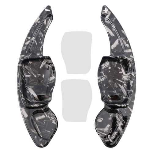 2009-2012 SEAT Leon Steering Wheel Paddle Shifter Extension Black Forged Pattern Generic