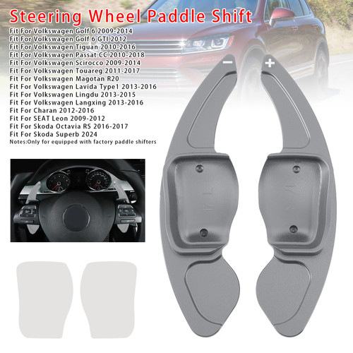 2013-2015 Volkswagen Lingdu Steering Wheel Paddle Shifter Extension Aluminium Grey Generic