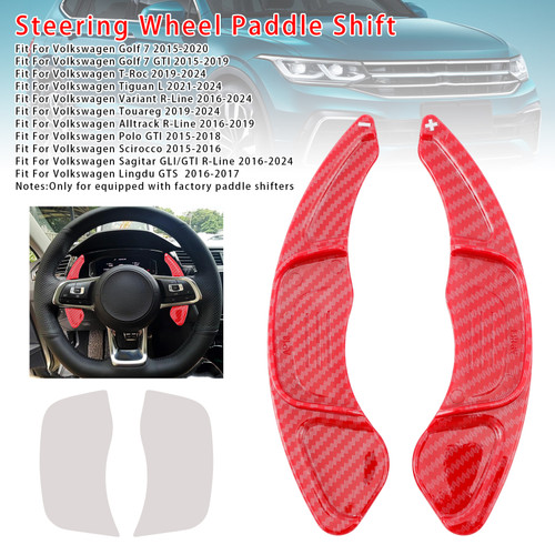 2016-2019 Volkswagen Alltrack R-Line Steering Wheel Paddle Shifter Extension Carbon Fiber Red Look Generic