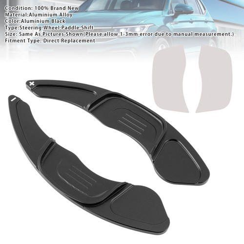 2016-2024 Volkswagen Sagitar GLI/GTI R-Line Steering Wheel Paddle Shifter Extension Aluminium Black Generic