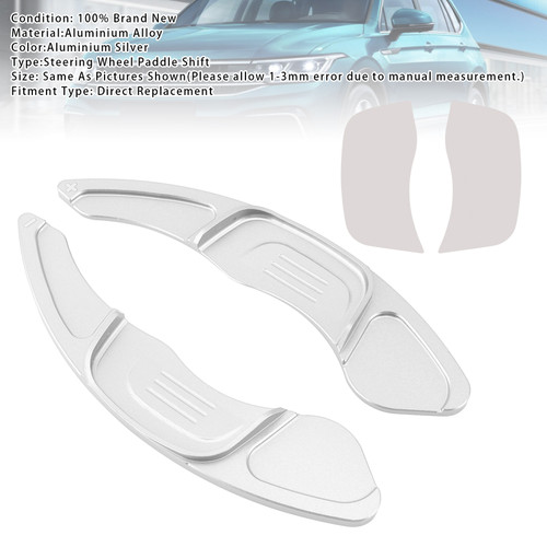 2021-2024 Volkswagen Tiguan L Steering Wheel Paddle Shifter Extension Aluminium Silver Generic