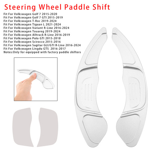 2016-2019 Volkswagen Alltrack R-Line Steering Wheel Paddle Shifter Extension Aluminium Silver Generic