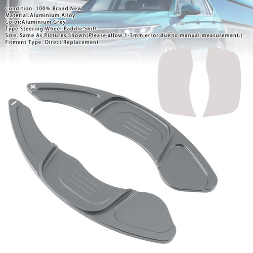 2016-2024 Volkswagen Sagitar GLI/GTI R-Line Steering Wheel Paddle Shifter Extension Aluminium Grey Generic