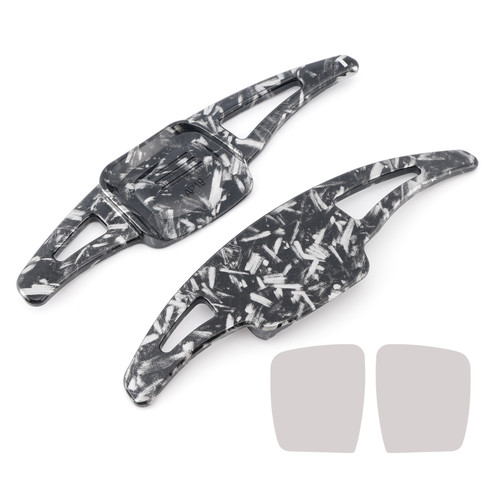 2015-2021 Volkswagen Collar Steering Wheel Paddle Shifter Extension Black Forged Pattern Generic